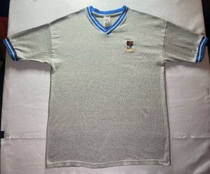 VTG 90s Men’s UCLA Bruins Trau Loevner Ribbed V-Neck Shirt,Gray Heather, XL