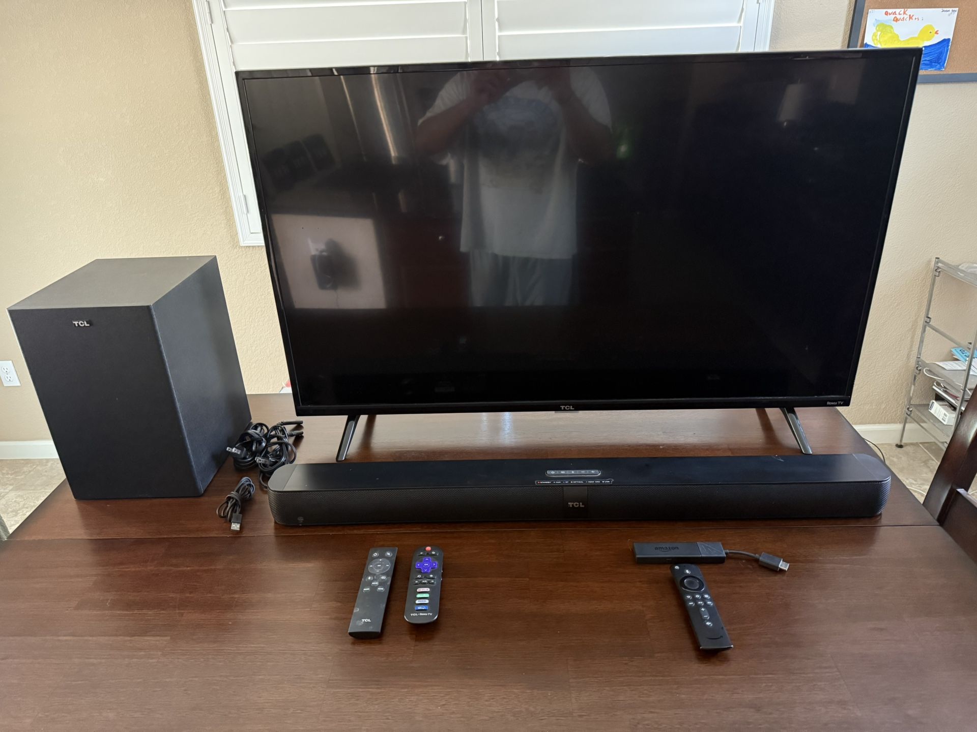 TCL TV And Soundbar w/ Subwoofer
