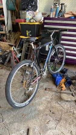 Mongoose bicycle, a little bit rusty, but still good to run