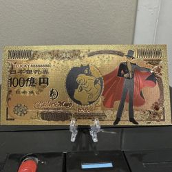 24k Gold Plated Sailor Moon Tuxedo Mask Mamoru Chiba Banknote