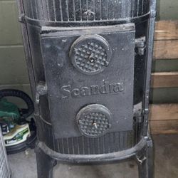 Vintage Scandia Cast Iron Wood Stove Burner