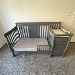 5 In 1 Convertible Crib And Changer  