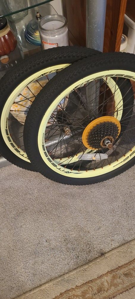20" Tires W/Wheels For 7 Speed Bicycle