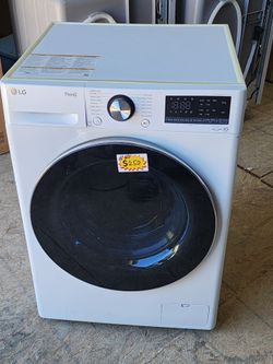 NEW LG 24 in. W 2.4 Cu. Ft. Compact Stackable SMART Front Load Washer in White with Steam