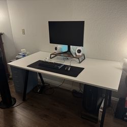 [LIKE NEW] IKEA TROTTEN Desk - White (63 x 31 1/2")