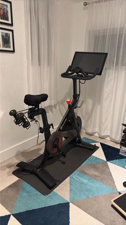 Peloton Indoor Exercise Bike with Weights