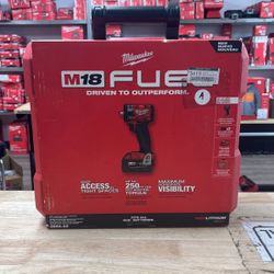 Milwaukee M18 FUEL 18V Lithium-Ion Brushless Cordless 3/8 in. Compact Impact Wrench with Friction Ring Kit, Resistant Batteries