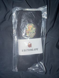 Black Bape socks with Camo Bape Logo