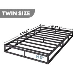 5 inch Low Profile Twin-Box-Spring Only, Heavy Duty Metal Twin