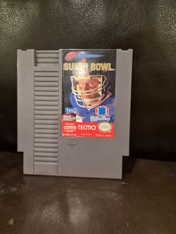 NES Tecmo Super Bowl Video Game Cart.