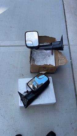 Truck Tow Mirrors Pair Black
