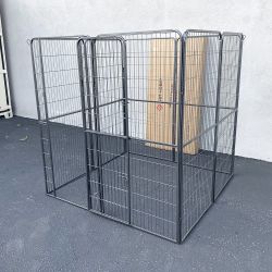New In Box $180 Dog 8-Panel Playpen, Each Panel 64” Tall X 32” Wide Heavy Duty Pet Exercise Fence Crate Kennel Gate 