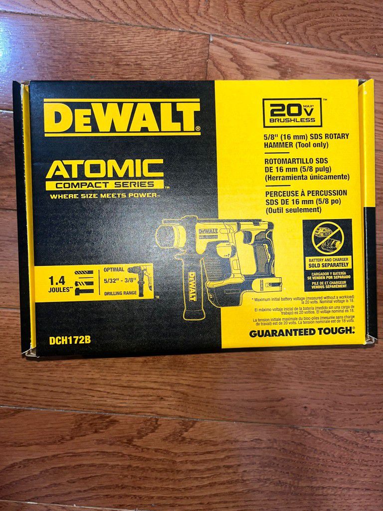 
DEWALT

ATOMIC 20V MAX Cordless Brushless Ultra-Compact 5/8 in. SDS Plus Hammer Drill (Tool Only)

