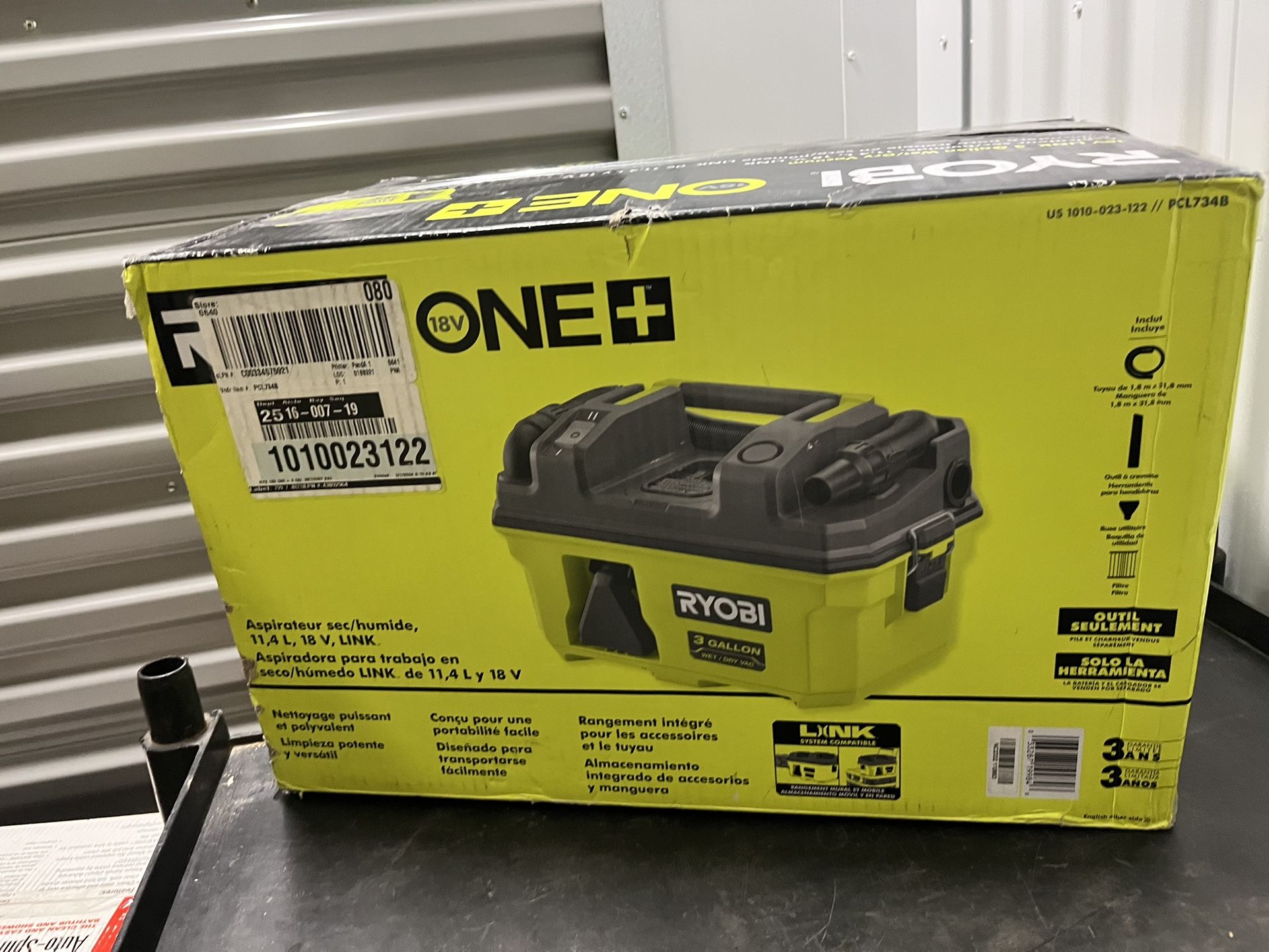 Ryobi TOOL ONLY One+ 18V Link Cordless 3Gal. Wet/Dry Vacuum $90