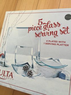 5 piece glass Serving set