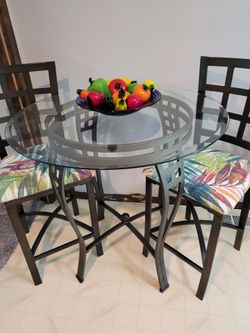 3-Piece Bistro Bar Table and Matching Chair Set