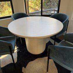 CB2 45” Round Ivory Concrete Dining Table