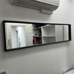 Long Black frame mirror