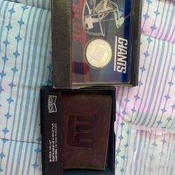 New York Giants wallet and commemorative coin combo