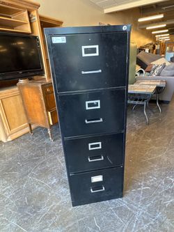 Black File Cabinet