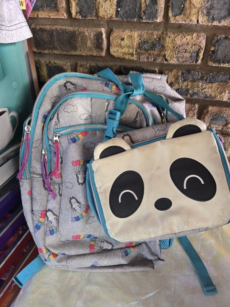 HomeBackpacksYouth17″ Panda Kids’ Backpack Gray – Cat & Jack™