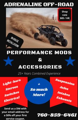 Off Road UTV cars Sand Lights Stereos For All Vehicles