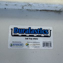 Duralastics 3x6 Hydroponics Tray White