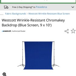 Westcott Blue Photography Backdrop 9 x 10 Wrinkle Resistant