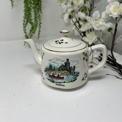 Vintage Carrigaline Pottery Shamrock Mini Teapot 