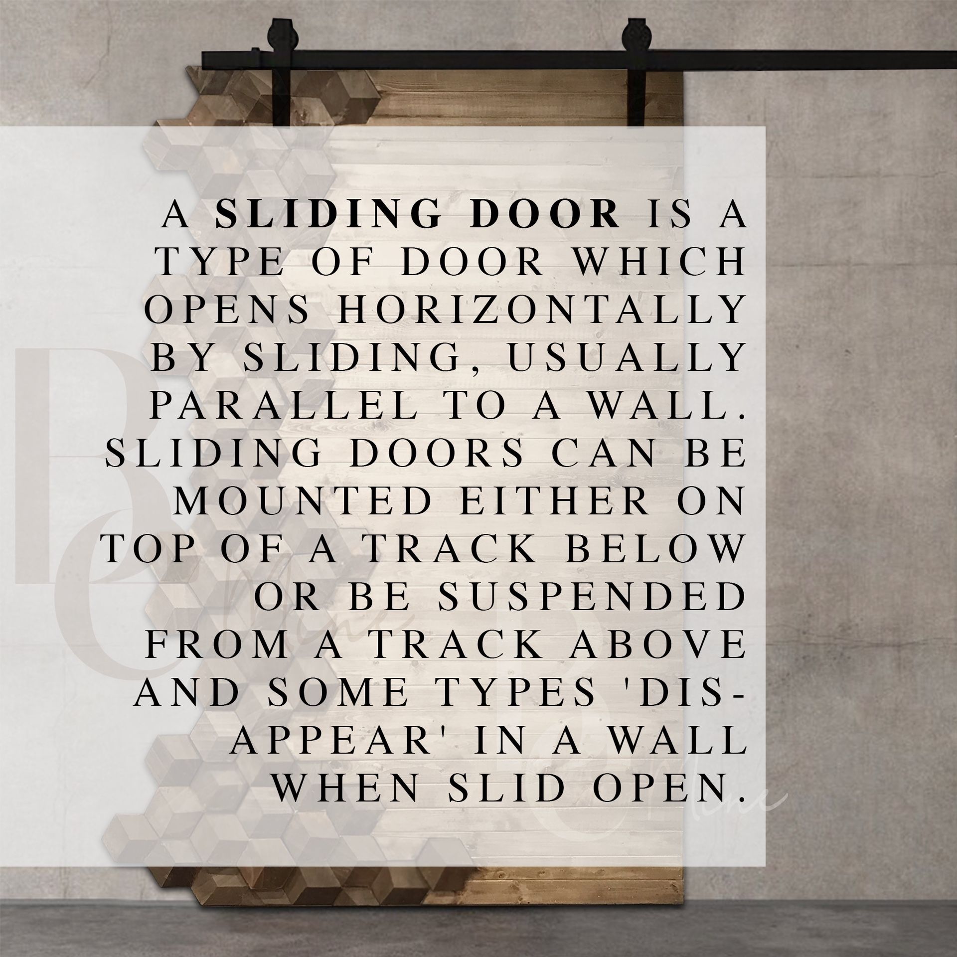 Custom sliding door