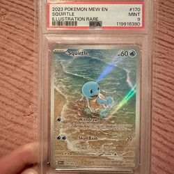 2023 Pokemon Squirtle Illustration Rare PSA 9 Mint Card