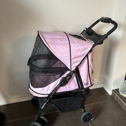 Pet Gear Happy Trails No-Zip Pink Diamond Pet Stroller, For pets up to 30 lbs.