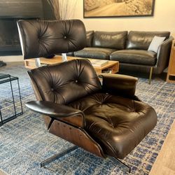 Original Vintage Eames Style Plycraft Chair Recliner