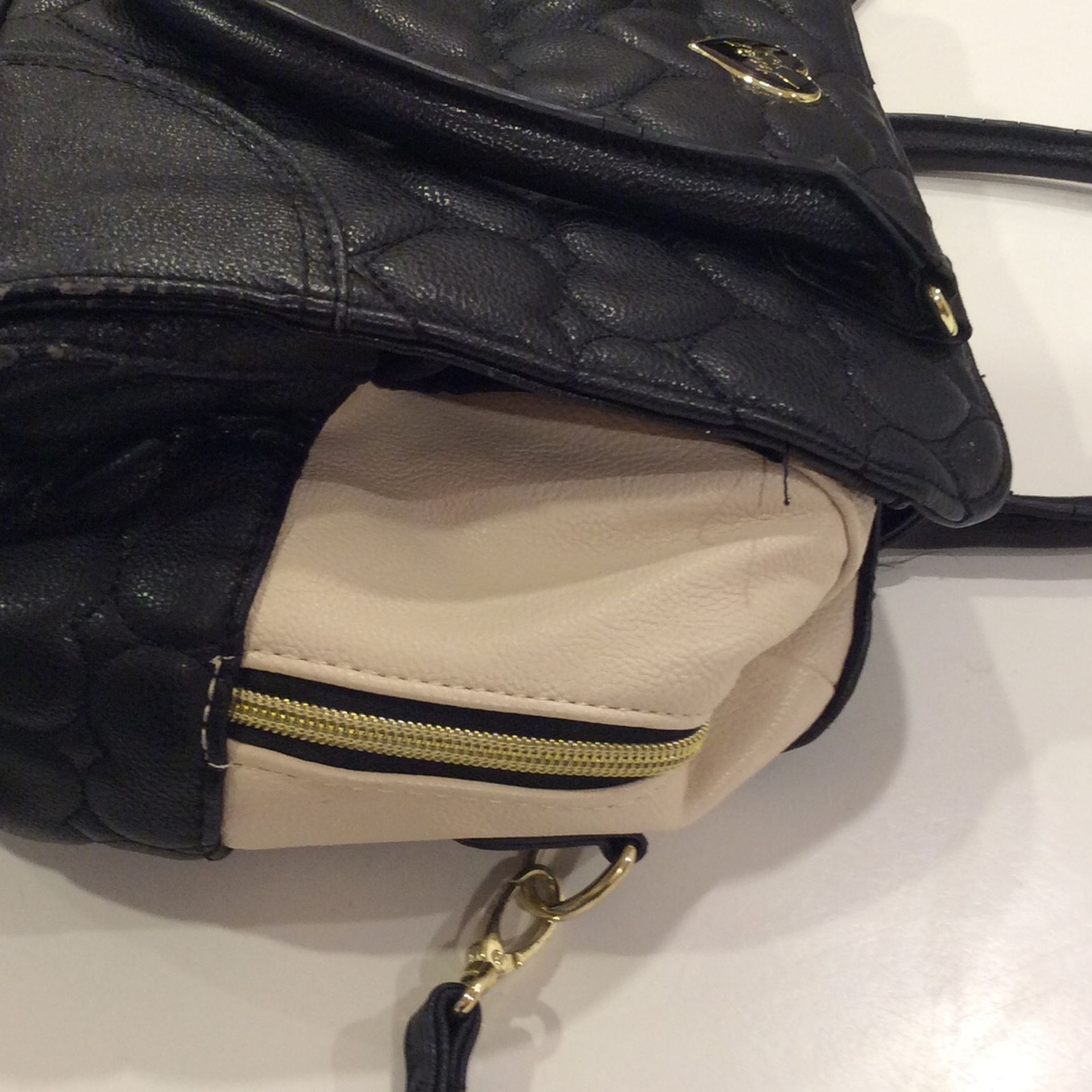 Betsy Johnson Quilted Hearts Handbag Shoulder Bag