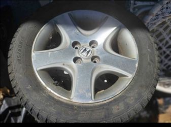 2005 Honda Civic wheels with new tires 4x100 fit Honda fit civic crx Integra del sol Corolla and more