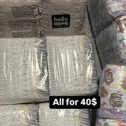 Size 1 diapers: pampers, luvs and hello bello