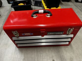 CRAFTSMAN 3-Drawer Red Steel Lockable Tool Box
