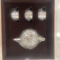 Chinese Pure Silver Tea Set