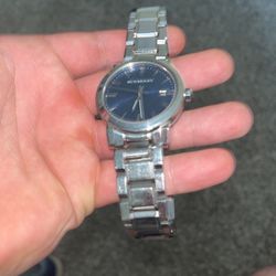 Silver Burberry Wristwatch