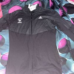 Brooklyn Nets Lightweight Jacket Womens Small Black Color Block Striped Zipper