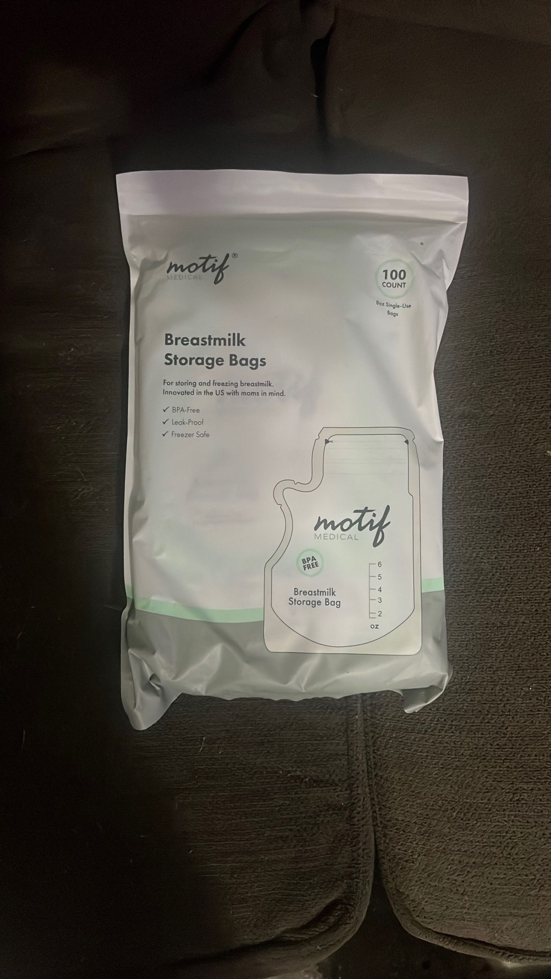 Breast milk storage bags