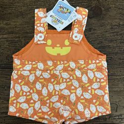 Build A Bear Sanrio Candy Corn Cinnamoroll Overalls 2024 Halloween Unstuffed 🧡