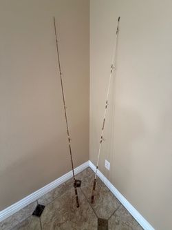 Vintage Harnell NyRoxy & Shakespeare Wonderod Fiberglass Fishing Rods – 2-Rod Collection