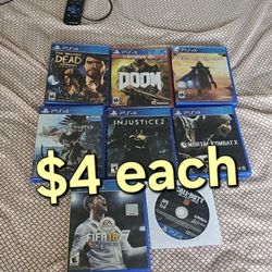 Ps4 Playstation 4 Games $4 Each 