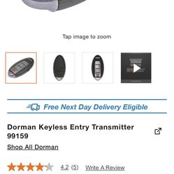 Dorman 99159 Keyless Entry Remote 4 Button Compatible with Select Infiniti / Nissan Models