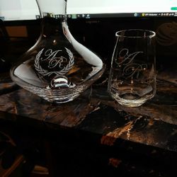 Customized Etched Glass Set
