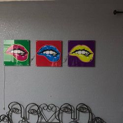 Neon Lips Pop Art Acrylic Sign