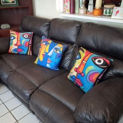 SOFA+DUAL-RECLINER "LEATHER-NATUZZI"