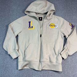 Los Angeles Lakers NBA Hoodie Long Sleeve Beige Size S