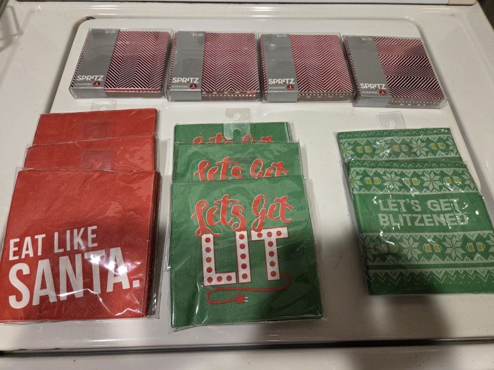 Holiday Napkins And Coasters
